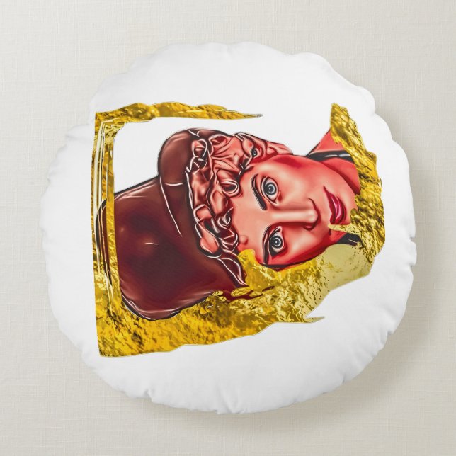 Decorative Round Coin Cushion (Front)
