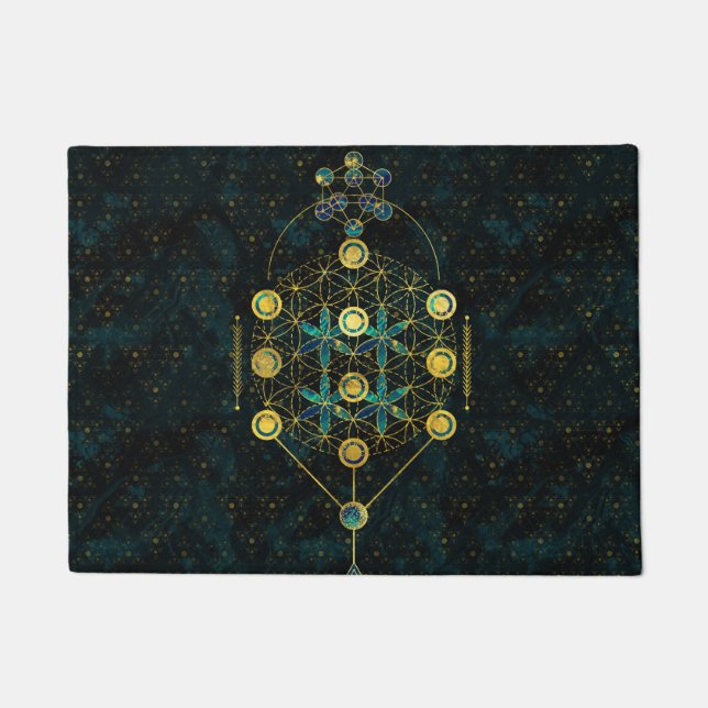 Decorative Sacred Geometry symbol Doormat (Front)