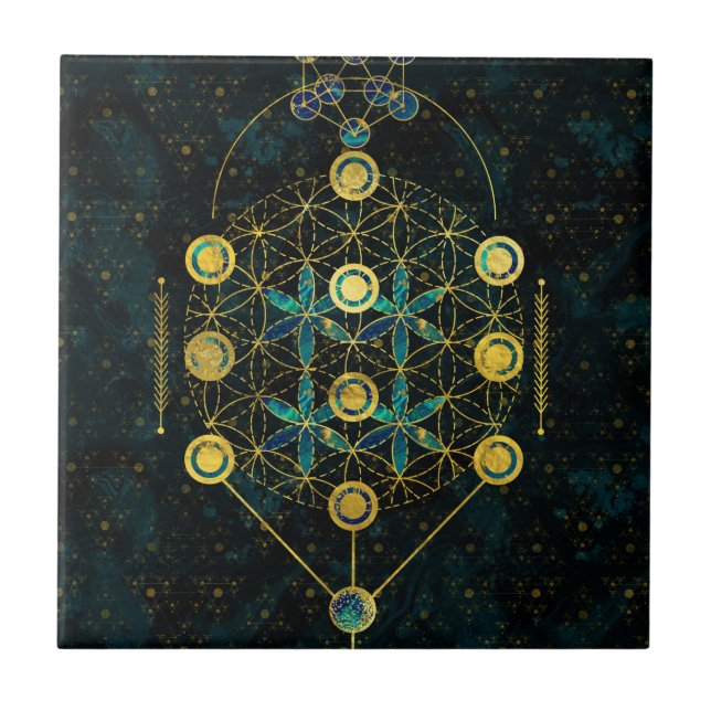 Decorative Sacred Geometry symbol Tile (Front)