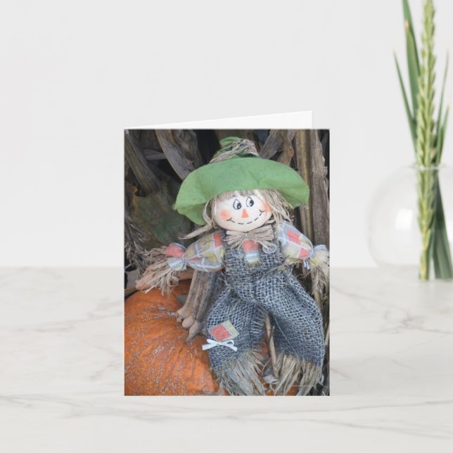 Decorative Scarecrow Note Card (Front)