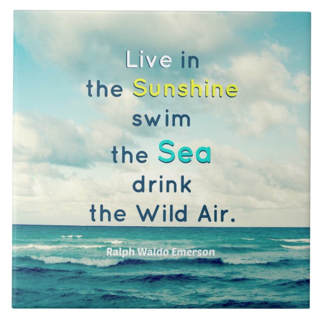 Decorative Sea Quote Tile (Front)