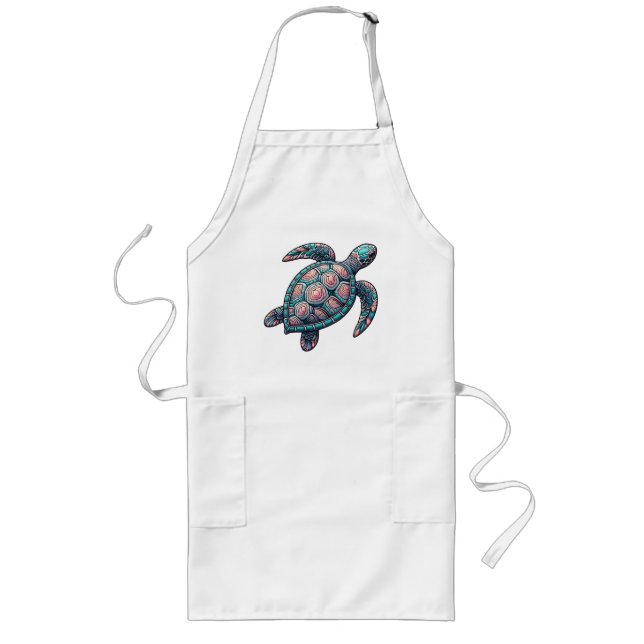Decorative Sea Turtle Long Apron (Front)