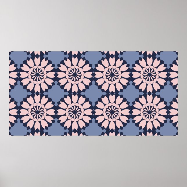 Decorative seamless pattern of different geometric poster (Front)