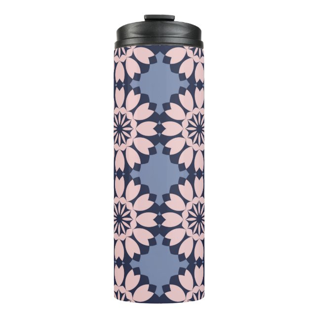 Decorative seamless pattern of different geometric thermal tumbler (Front)
