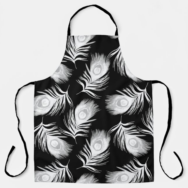 Decorative seamless pattern with beautiful peacock apron (Front)
