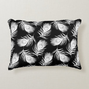 Decorative seamless pattern with beautiful peacock cushion