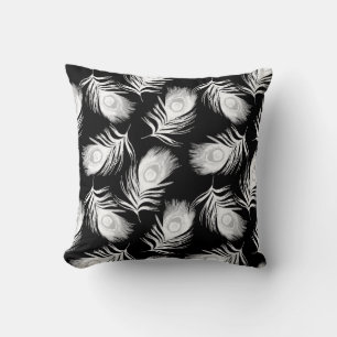 Decorative seamless pattern with beautiful peacock cushion