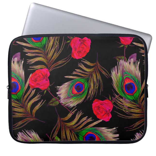 Decorative seamless pattern with beautiful waterco laptop sleeve (Front)