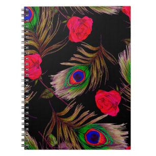 Decorative seamless pattern with beautiful waterco notebook