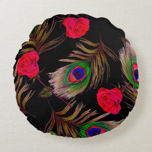 Decorative seamless pattern with beautiful waterco round cushion