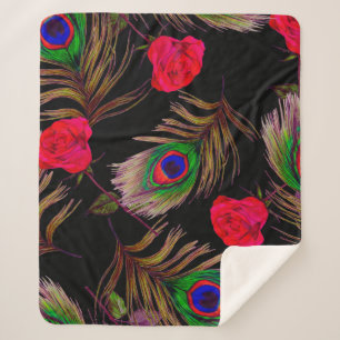Decorative seamless pattern with beautiful waterco sherpa blanket