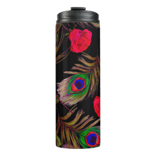 Decorative seamless pattern with beautiful waterco thermal tumbler