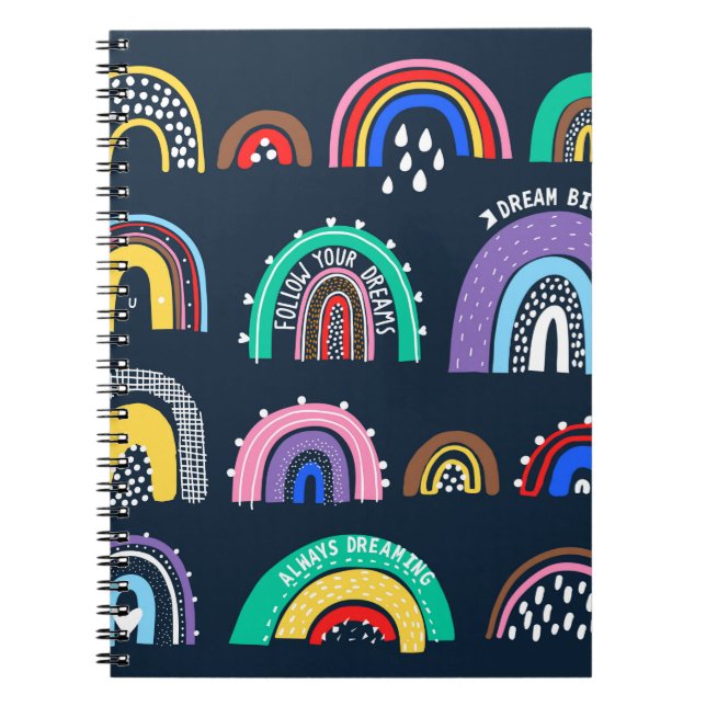Decorative seamless pattern with strawberry flower notebook (Front)