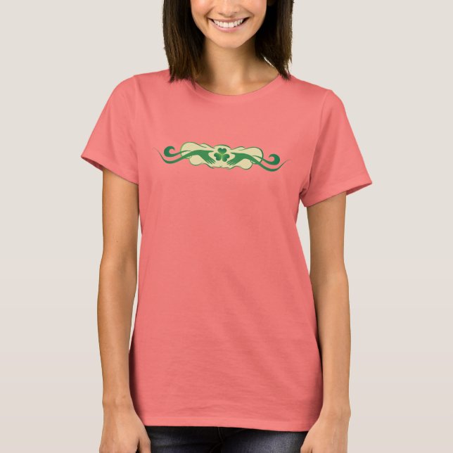 Decorative Shamrock Design T-Shirt (Front)
