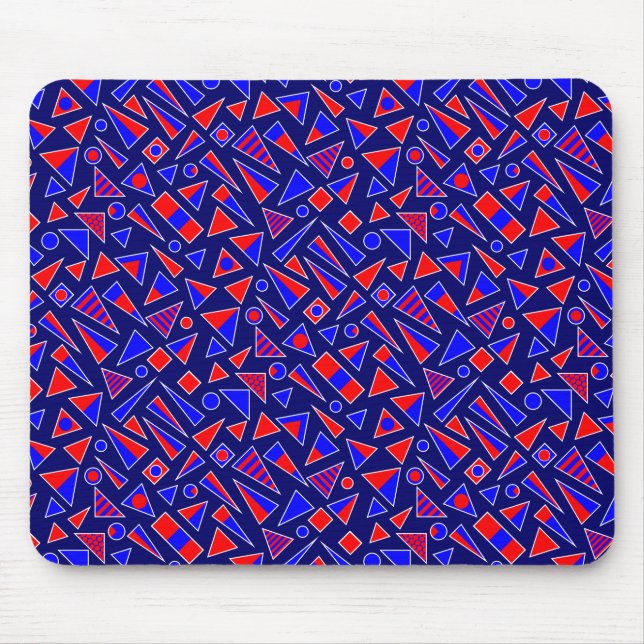 Decorative Shapes - Diagonal - Deep Navy Mouse Mat (Front)