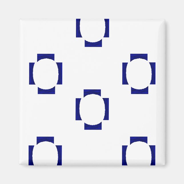 decorative shapes on white magnet (Front)