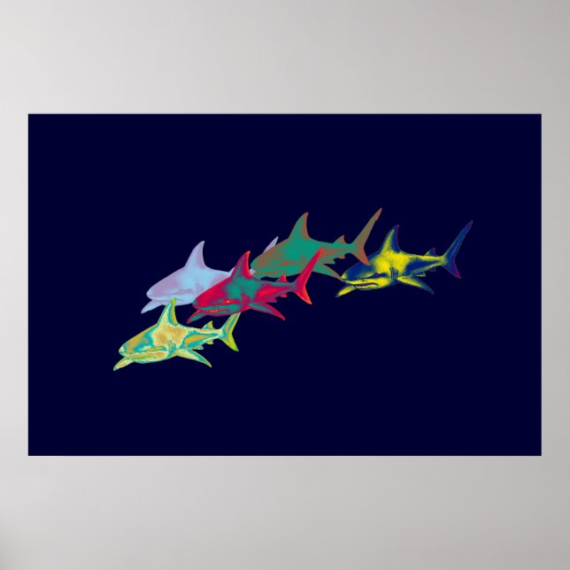 decorative sharks print (Front)