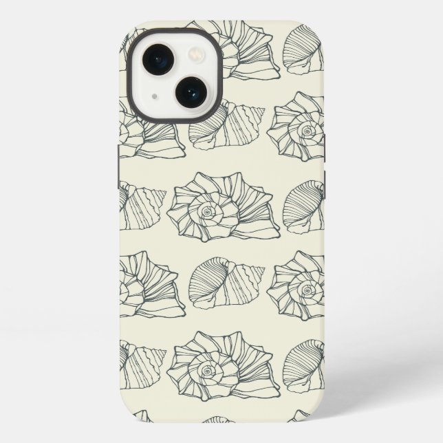 Decorative Shells Pattern iPhone Case (Back)