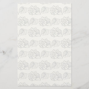 Decorative Shells Pattern Stationery