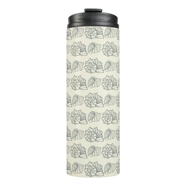 Decorative Shells Pattern Thermal Tumbler (Front)