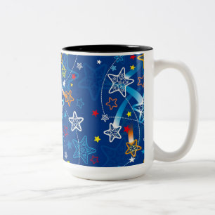 Decorative Shooting Stars Pattern Mug