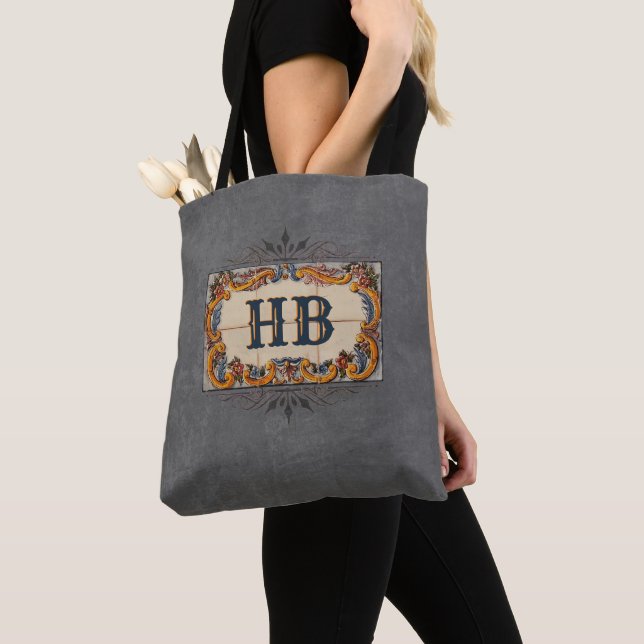 Decorative Sign with your Initials Tote Bag (Close Up)