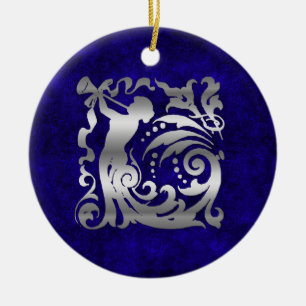 Decorative Silver Christmas Ceramic Tree Decoration