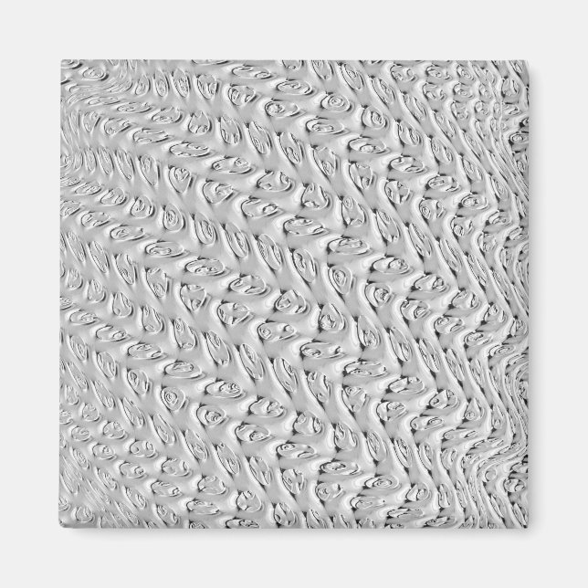 Decorative Silver Design Magnet (Front)