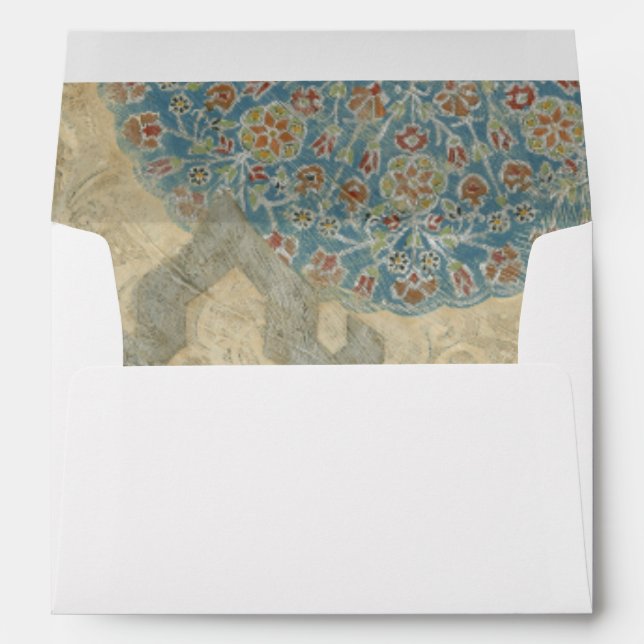 Decorative Silver Tapestry Floral Arrangement Envelopes (Back (Bottom))