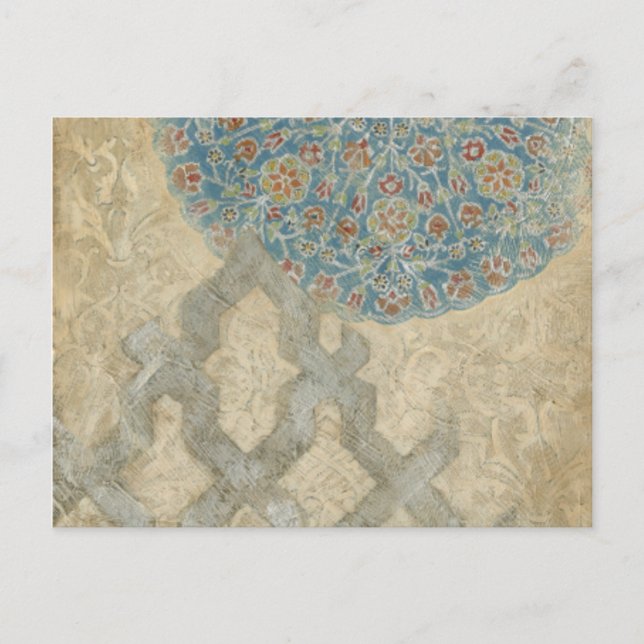 Decorative Silver Tapestry Floral Arrangement Postcard (Front)