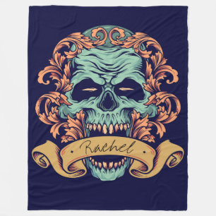 Decorative Skull Fleece Blanket