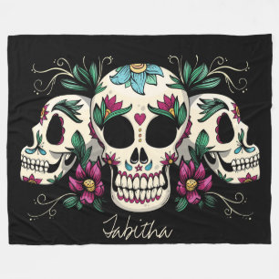 Decorative Skulls Fleece Blanket