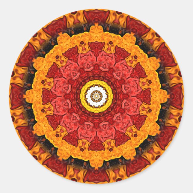 Decorative Slices of Orange Classic Round Sticker (Front)