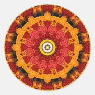 Decorative Slices of Orange Classic Round Sticker