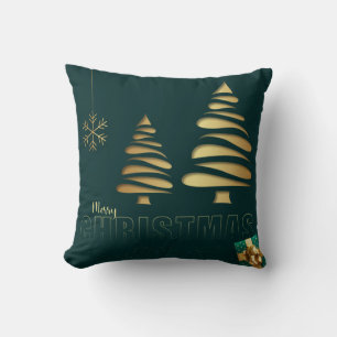 Decorative Snow Blue & White Ball Merry Christmas  Cushion
