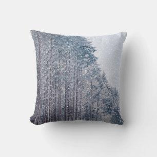 Decorative Snow Blue & White Ball Merry Christmas Cushion