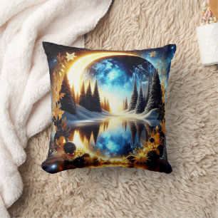 Decorative Snow Blue & White Ball Merry Christmas Cushion