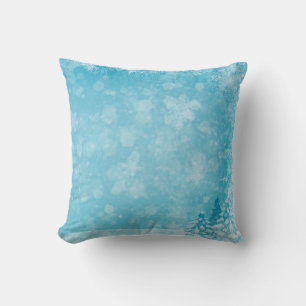 Decorative Snow Blue & White Ball Merry Christmas Cushion