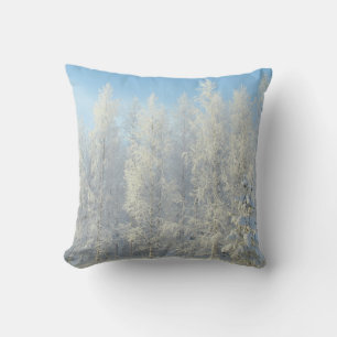 Decorative Snow Blue & White Ball Merry Christmas Cushion