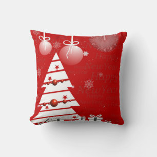 Decorative Snow Blue & White Ball Merry Christmas  Cushion