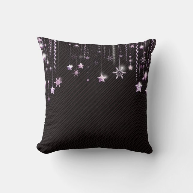 Decorative Snow Blue & White Ball Merry Christmas Cushion (Front)