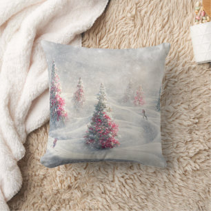 Decorative Snow Christmas Tree Cushion