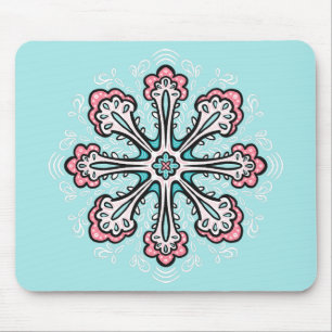 Decorative Snowflake Fun Abstract Winter Mouse Mat