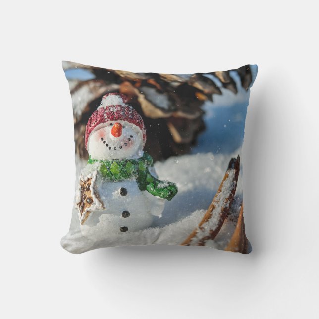 Decorative snowman cushion (Front)