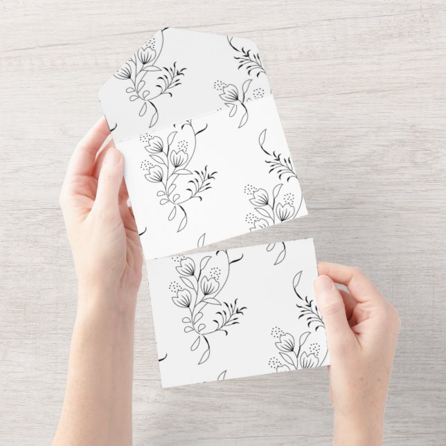 Decorative, Soapstone, Bianca All In One Invitation (Tearaway)