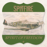 Decorative Spitfire Coaster<br><div class="desc">Beer Mat Coaster with Spitfire design 
By GJLC</div>