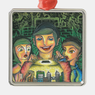 Decorative Square Metal Tree Decoration