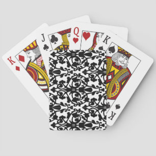 Decorative stamp damask playing cards