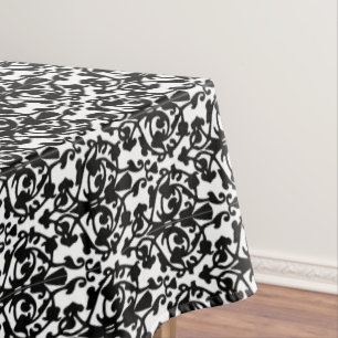 Decorative stamp damask tablecloth