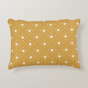 Decorative Stars on Gold Background Cushion